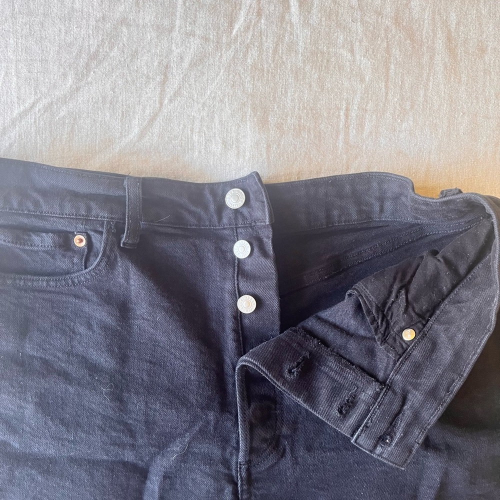 Women’s Buck Mason Black Jean Shorts, 32. - Picture 5 of 7